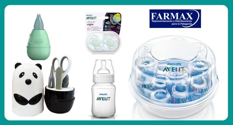 Distribuidores de mamadera, chupete y manicura para el bebé 