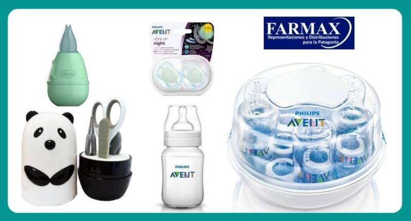 Distribuidores de mamadera, chupete y manicura para el bebé 