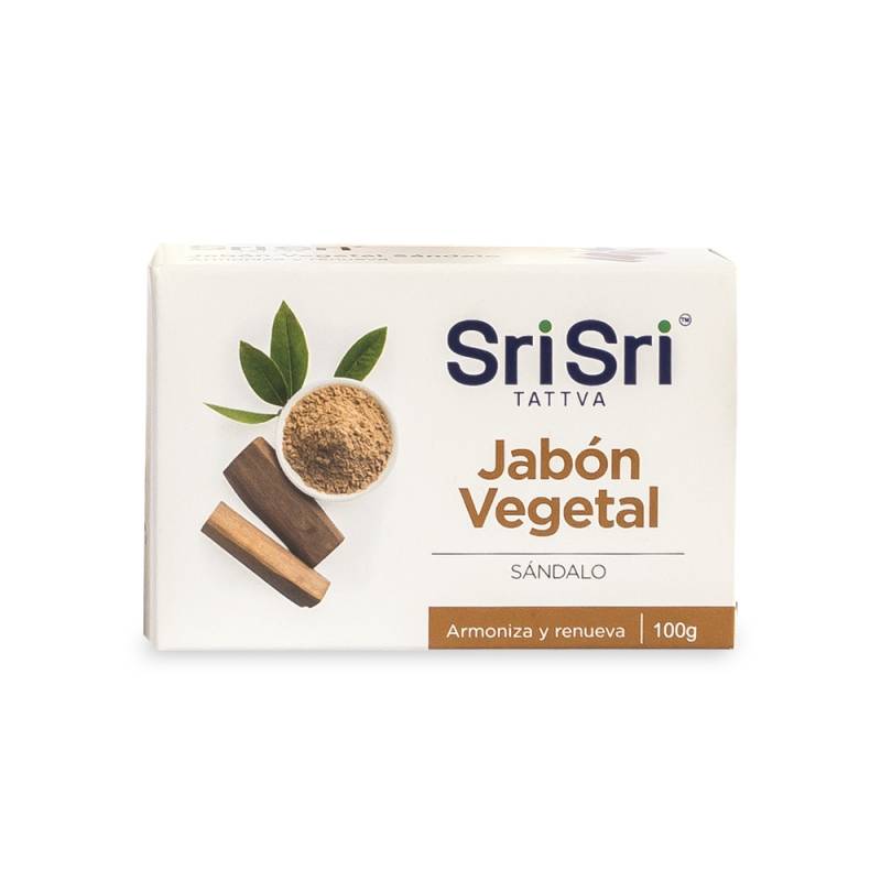 Sri Sri - Jabon Ayurvedico Vegetal Sandalo 100Gr