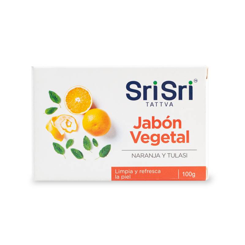 Sri Sri - Jabon Ayurvedico Vegetal Naranja Y Tulasi 100Gr