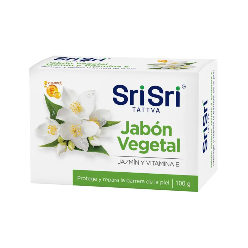 Sri Sri - Jabon Ayurvedico Vegetal Jazmin & Vitamina E 100Gr