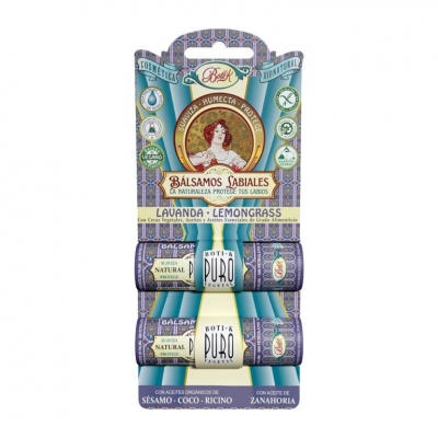 Boti-K Balsamo Labial Blister Duo 2 X 5G - Lavanda - Lemongrass - Sesamo - Zanahoria