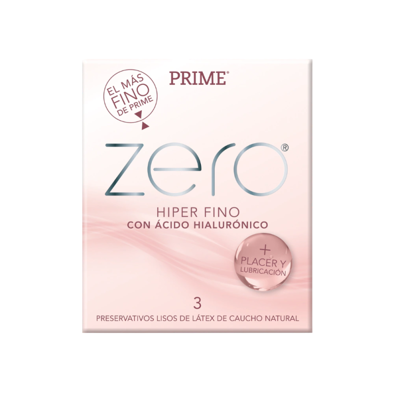 Prime Zero 12 X 3 Hiper Fino Con Acido Hialuronico