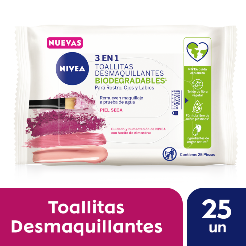 Nivea Face Toallitas Desmaquillantes Suaves X 25 Unid.