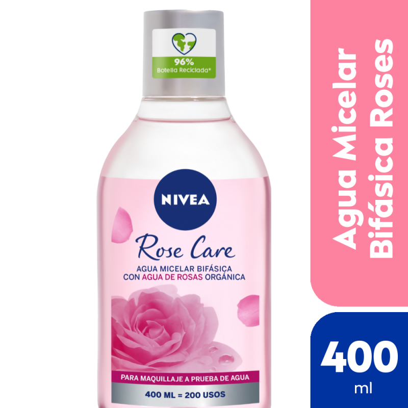 Nivea Face Rose Care Agua Micelar Bifasica 400ml