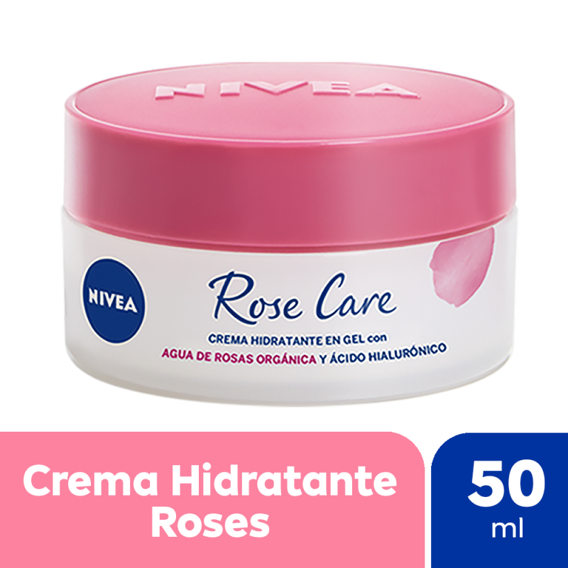 Nivea Face Rose Care Crema Hidratante En Gel  Ácido Hialurónico X 50 Ml