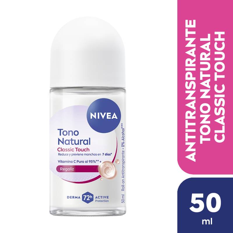 Nivea Deo Roll On Tono Natural Classic Touch  X 50 Ml.