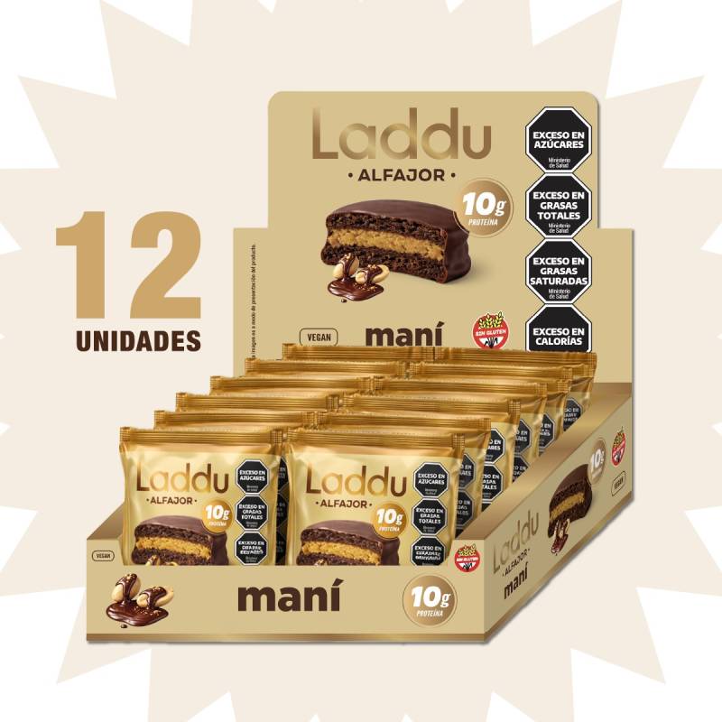 Laddu Alfajor Mani X 12 Unidades