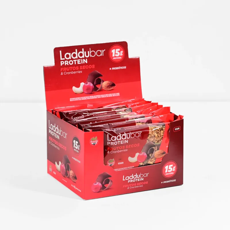 Laddu Bar Protein Frutos Secos & Cramberries X 10 Barritas