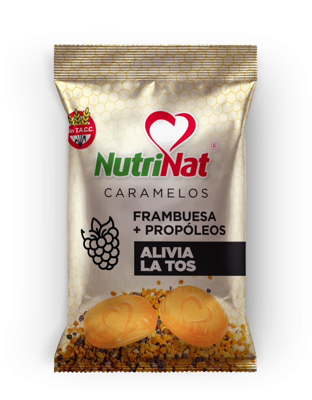 Nutrinat - Caramelos Frambuesa + Propoleo- 25 Bolsitas X 10U