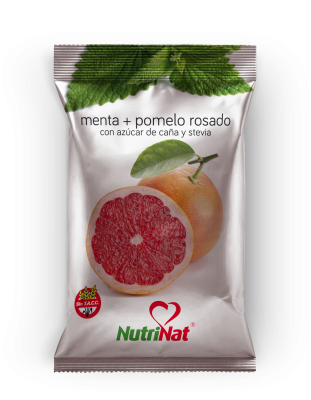Nutrinat - Caramelos Menta + Pomelo Rosado- 25 Bolsitas X 10u