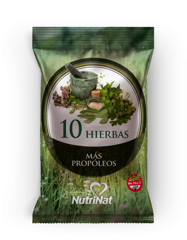 Nutrinat - Caramelos Hierbas + Propóleo- 25 Bolsitas X 10U