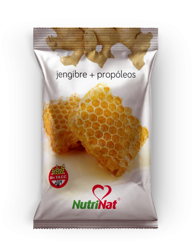 Nutrinat - Caramelos Jengibre + Propóleo- 25 Bolsitas X 10U