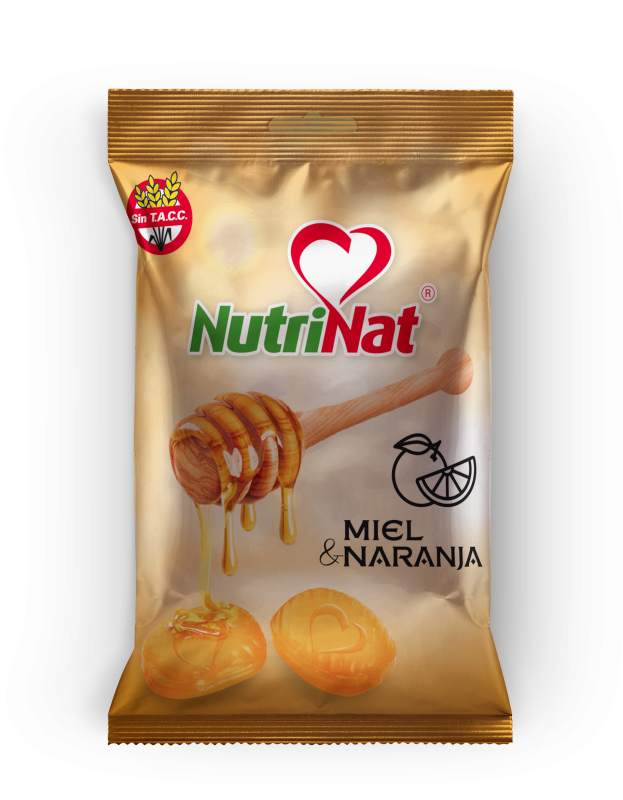 Nutrinat - Caramelos Miel + Naranja - 25 Bolsitas X 10U
