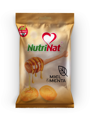 Nutrinat - Caramelos Miel + Menta - 25 Bolsitas X 10u