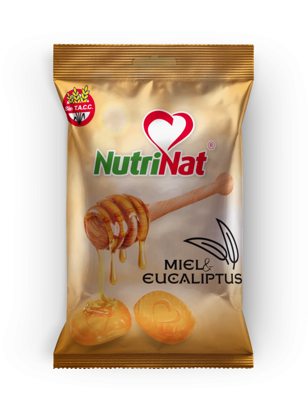 Nutrinat - Caramelos Miel + Eucaliptus - 25 Bolsitas X 10U