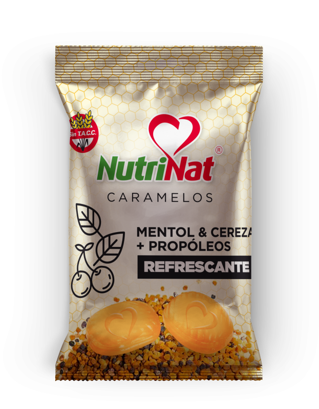 Nutrinat - Caramelos Mentol+Cereza+Propoleo 25 Bolsitas X 10U