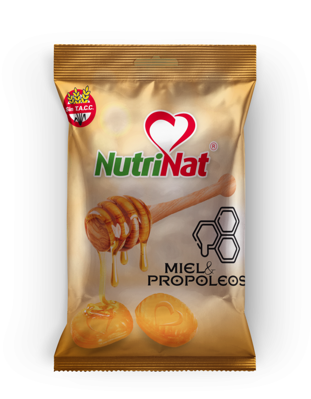 Nutrinat - Caramelos Miel + Propóleo - 25 Bolsitas X 10U