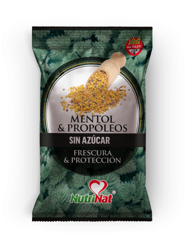 Nutrinat - Caramelos Sin Azúcar Mentol & Propoleo - 25 Bolsitas X 10U