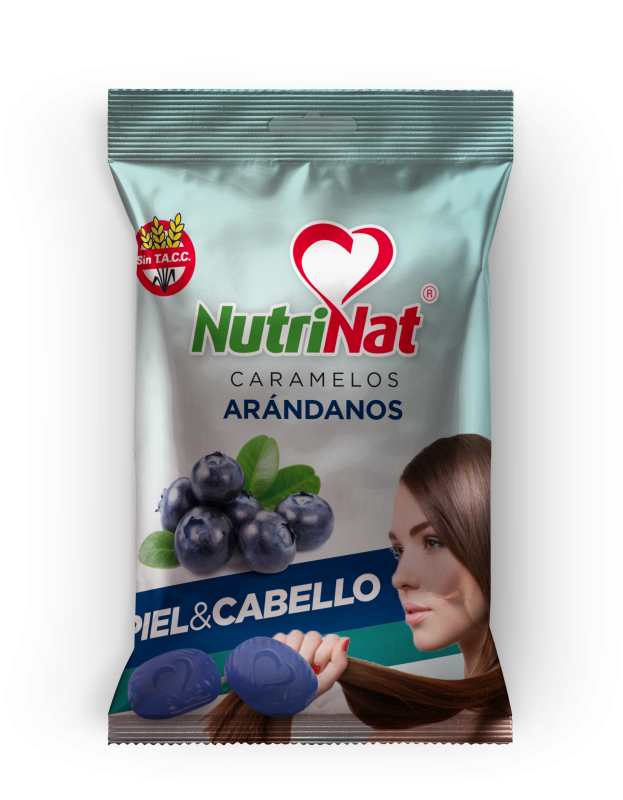 Nutrinat - Caramelos Sin Azúcar Arandanos - 25 Bolsitas X 10U
