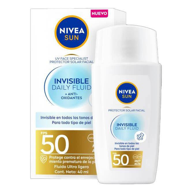 Nivea Sun Protector Solar Uv Face Specialist Invisible Fluid Fps 50 X 40Ml