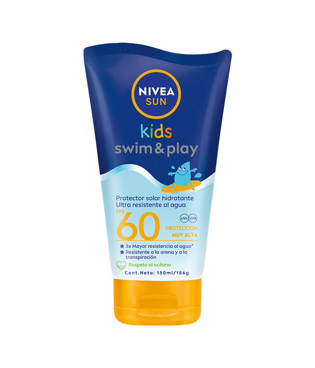 Nivea Sun Protector Fps 60 Para Niños Swim & Play X 150 Ml