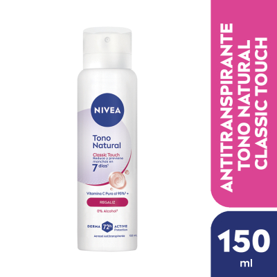 Nivea Deo Aerosol Tono Natural Classic Touch  X 150 Ml.
