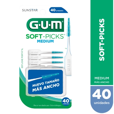 Gum 640 Soft-picks - Cepillo Intdl. De Hule Medium , C/estuche X 40u.