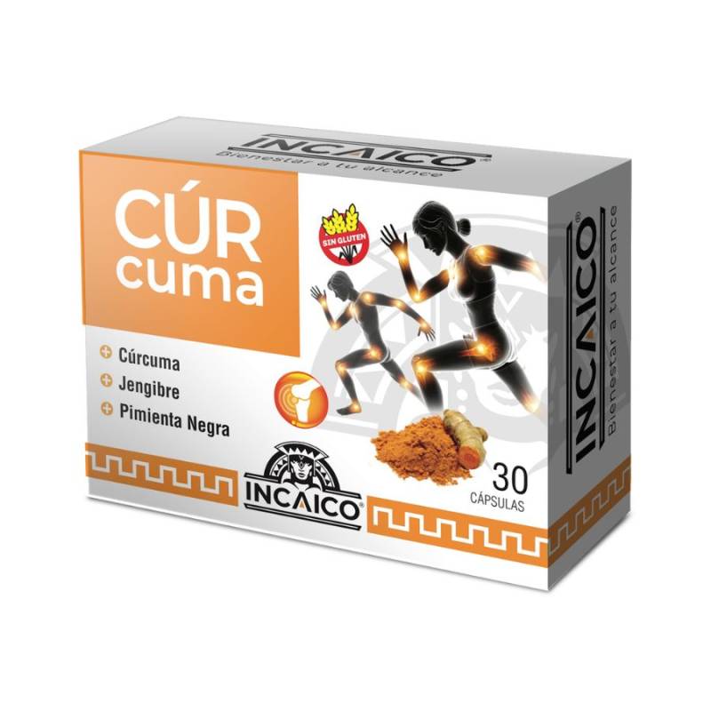 Incaico Curcuma + Jengibre + Pimienta Negra  - 30 Capsulas