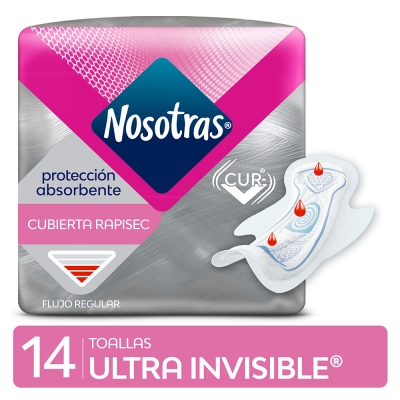 Nosotras - Toalla Ultra Invisible Rapisec X 14 Cur-v (bulto 15x14)