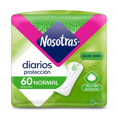 Nosotras - Protector Diario Natural Normal C/aloe X 60 (bulto 12x60)
