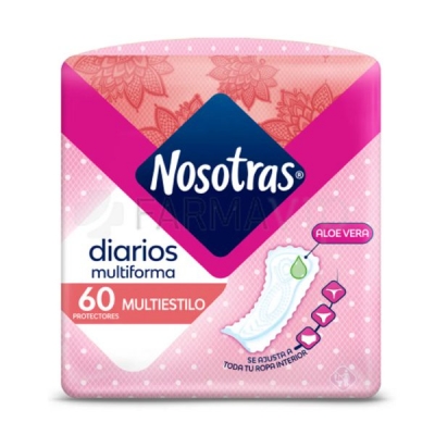 Nosotras - Protector Diario Multiestilo C/aloe X 60 (bulto 12x60)