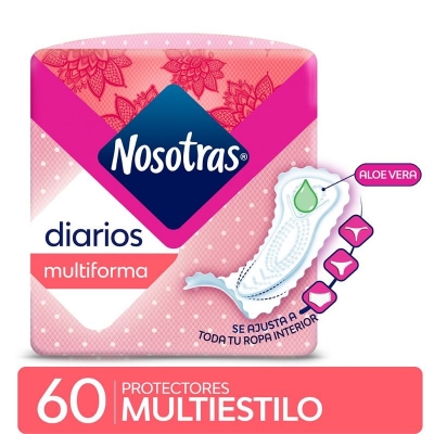Nosotras - Protector Diario Multiestilo C/cale X 60 (bulto 12x60)