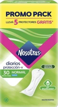 Nosotras - Protector Diario Normal Con Calendula X30 (Bulto 32X30)