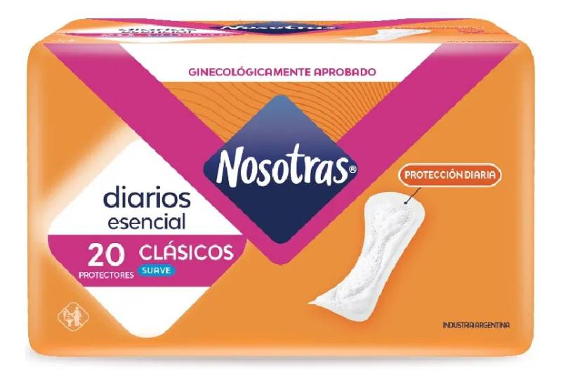Nosotras - Protector Diario Esencial Con Calendula X20 (Bulto 40X20)