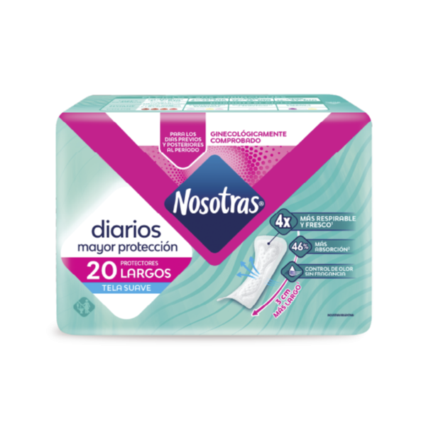 Nosotras - Protector Diario Largos X 20 (Bulto 36X20)