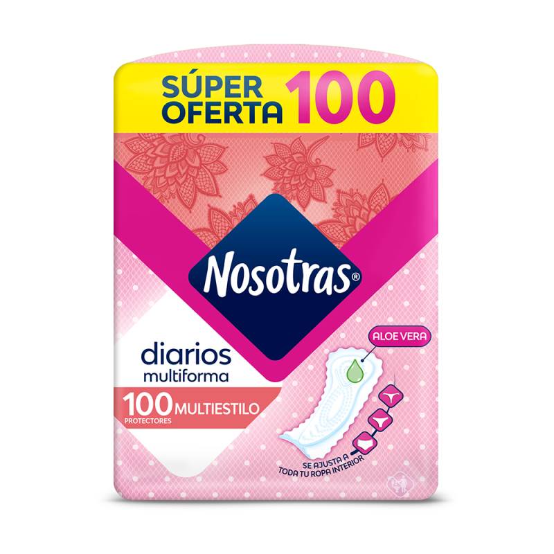 Nosotras - Protector Diario Multiestilo C/Calendula X 100 (Bulto 12X100)