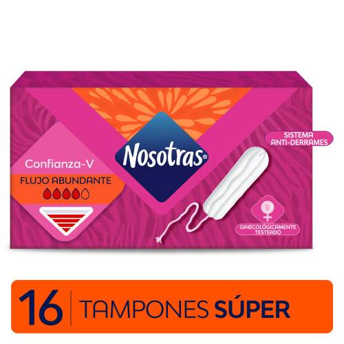 Nosotras - Tampon Digital Super Algodon X 16 (Bulto 12X16)