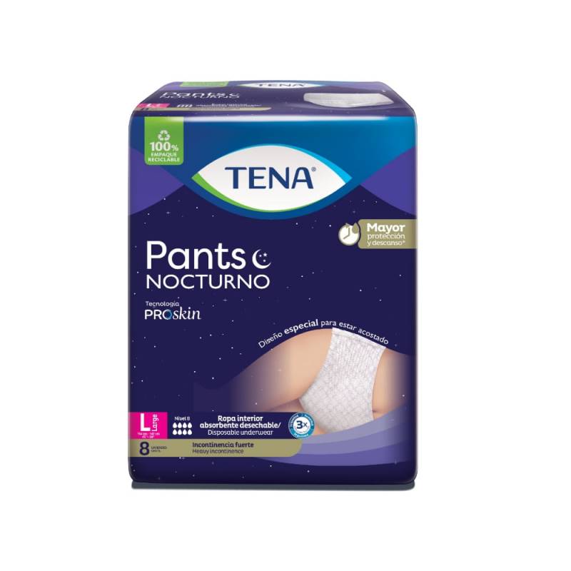 Tena - Pants Nocturno Large X8 (Bulto 6X8)