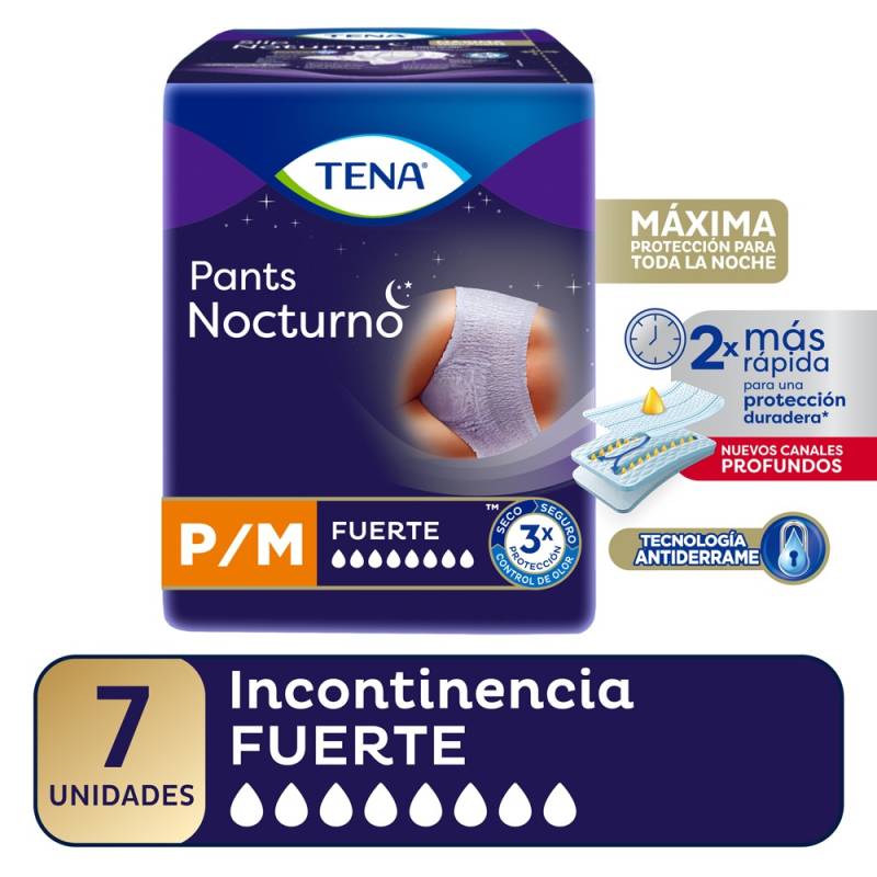 Tena - Pants Nocturno P/M X8 (Bulto 8X7)