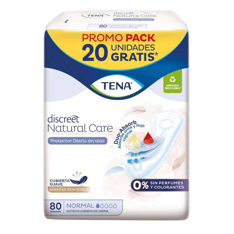 Tena Mujer - Prot. Discreet Natural Care X 80 (Bulto 12X80)
