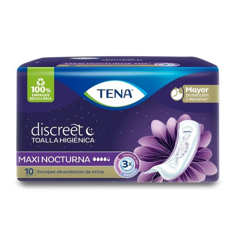 Tena Mujer - Toal. Discreet Maxi Nocturna X 10 (Bulto 12X10)