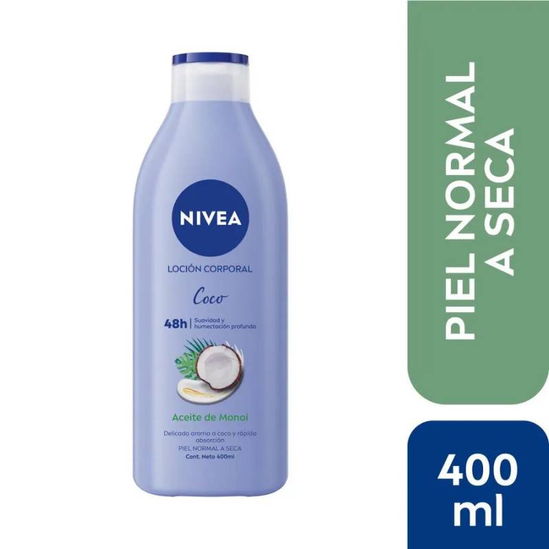 Nivea Body Locion Corp. Fragancia Coco & Aceite De Monoi 400Ml
