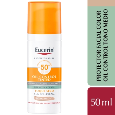 Eucerin Solar Crema Facial Oil Control T. Seco Fps50 X 50ml - Medio