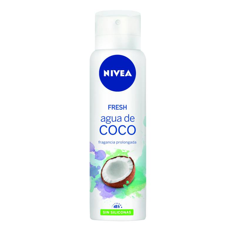 Nivea Deo Aerosol Fresh Agua De Coco Sin Siliconas X 150 Ml.