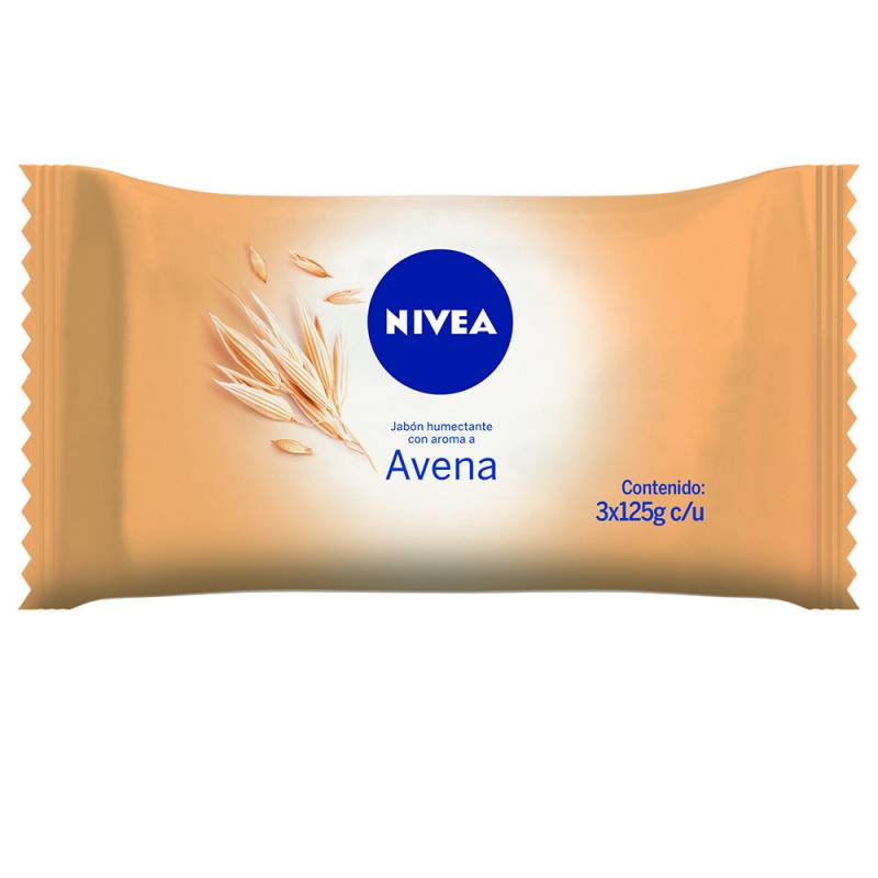 Nivea Jabon Avena 3X125G Flow Pack