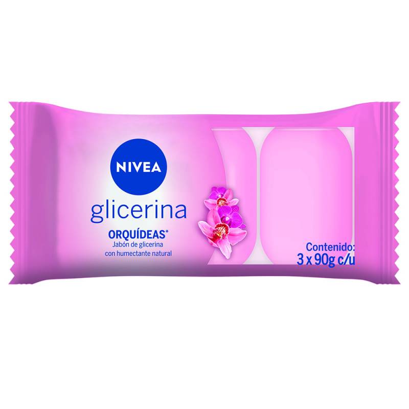 Nivea Jabon Glicerina Orquideas 3X90G Flow Pack