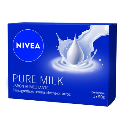 Nivea Bath Care Jabon Pure Milk X 80gr. Box
