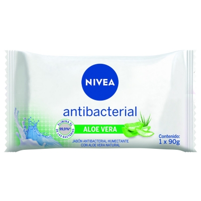 Nivea Bath Care Jabon Antibacterial Aloe Vera X 90gr.