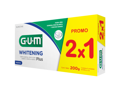 Gum 1743 Whitening Plus - Pasta Dental - Blanqueadora Pack 2 X 1